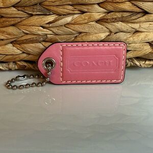 Coach Pink Classic Large Hang tag with white stitching